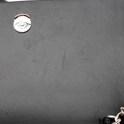 Saint Laurent Croc Embossed Leather Monogram Kate Tassel Chain Wallet –  LuxeDH