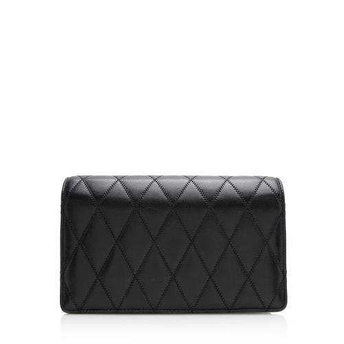Saint Laurent Diamond Quilted Leather Monogram Angie Small Shoulder Bag