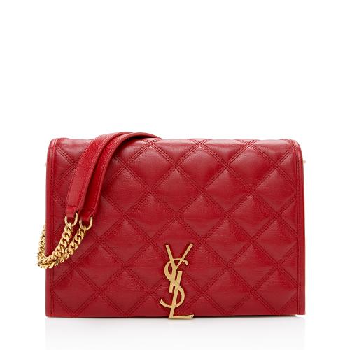 Saint Laurent Diamond Quilted Leather Becky Small Shoulder Bag