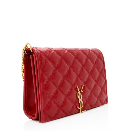 Saint Laurent Diamond Quilted Leather Becky Small Shoulder Bag