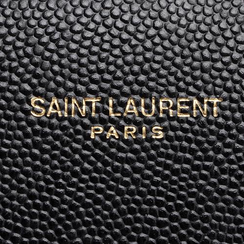 Saint Laurent Grain de Poudre Monogram Cassandra Mini Top Handle Bag - FINAL SALE
