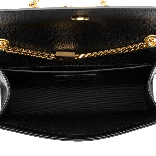 Saint Laurent Grain de Poudre Leather Classic Kate Chain Small Shoulder Bag