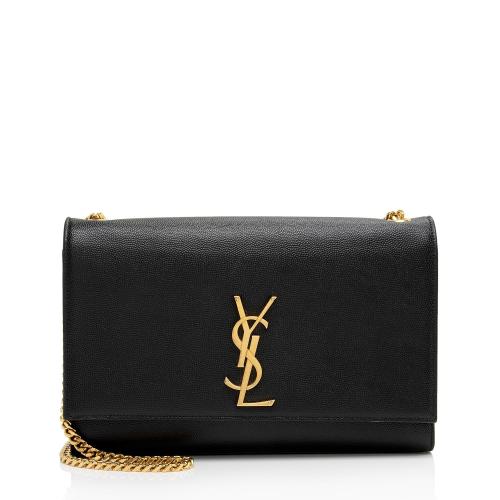 Saint Laurent Grain de Poudre Monogram Kate Medium Shoulder Bag