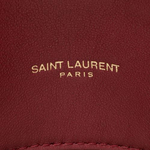 Saint Laurent Lambskin Monogram Puffer LouLou Medium Shoulder Bag