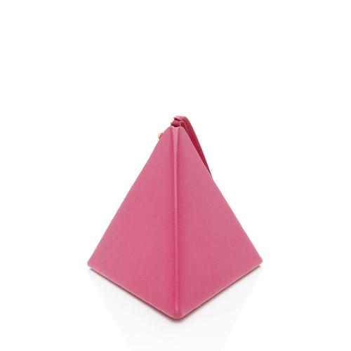 Saint Laurent Lambskin Monogram Pyramid Clutch