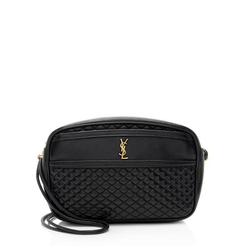 Saint Laurent Lambskin Monogram Victoire Camera Bag