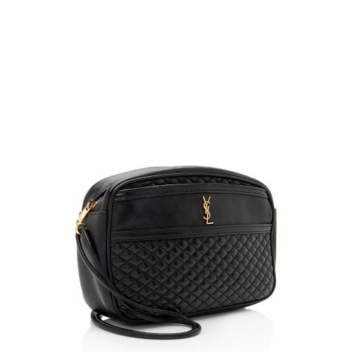 Saint Laurent Lambskin Monogram Victoire Camera Bag