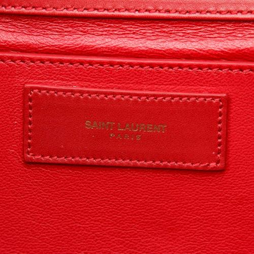 Saint Laurent Leather Diagonale Clutch