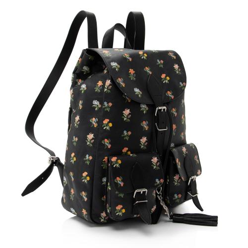 Saint Laurent Leather Prairie Floral Festival Backpack