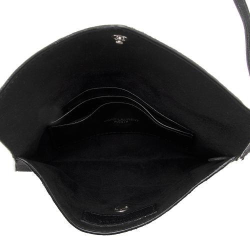 Saint Laurent Leather Logo Teddy Small Bucket Bag