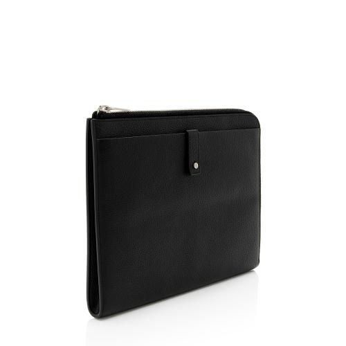 Saint Laurent Leather Zip Pouch