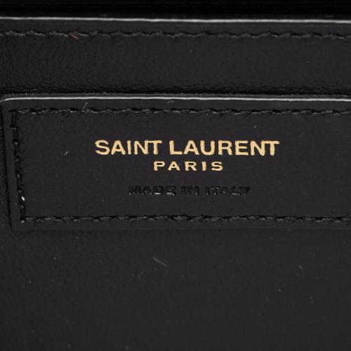Saint Laurent Leopard Heart Print Leather Monogram Kate Small Shoulder Bag