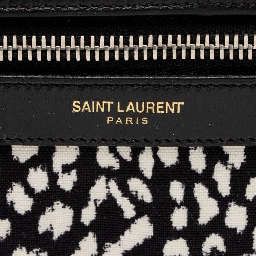 Saint Laurent Leopard Print Canvas City Backpack