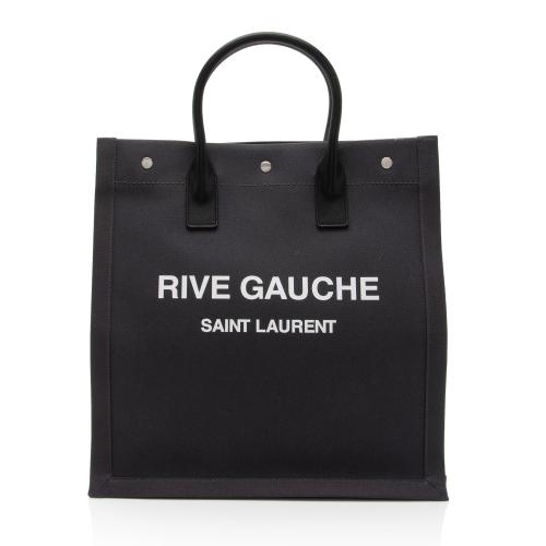 Saint Laurent Linen Calfskin Rive Gauche N/S Tote