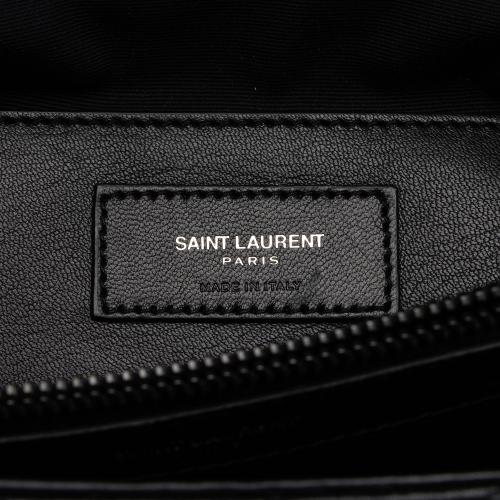 Saint Laurent College Shoulder Bag Matelasse Monogram Large Black