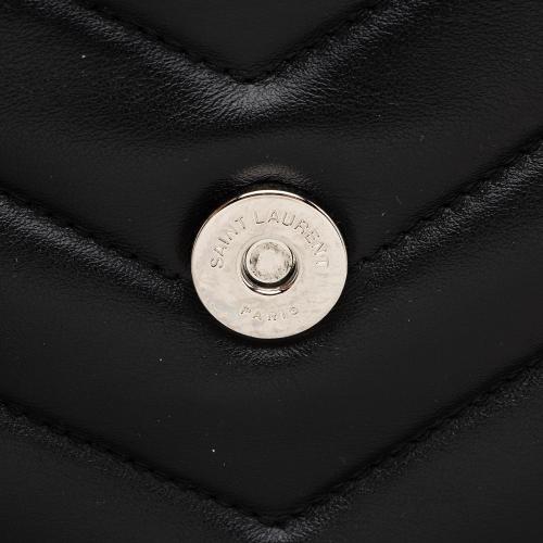 Saint Laurent Matelasse Calfskin Monogram LouLou Chain Medium Shoulder Bag