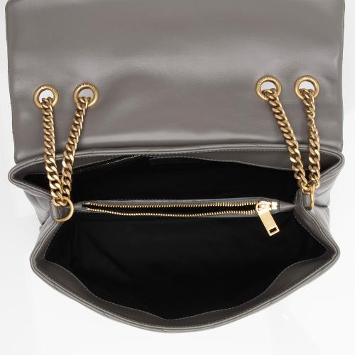 Saint Laurent Matelasse Calfskin Monogram Punk Chain Baby Crossbody Bag  (SHF-22834)