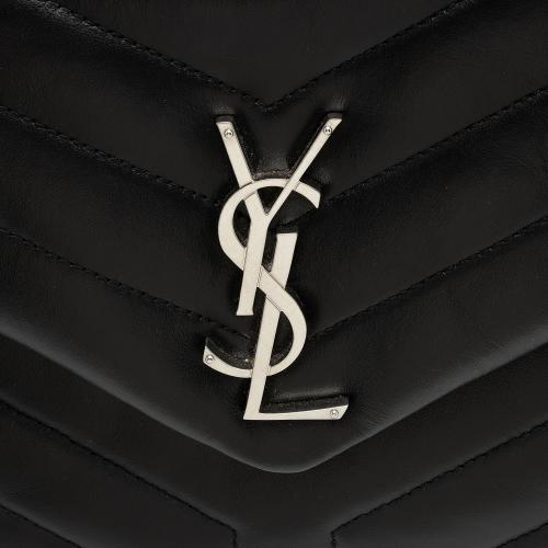 Saint Laurent Matelasse Calfskin Monogram LouLou Chain Medium Shoulder Bag