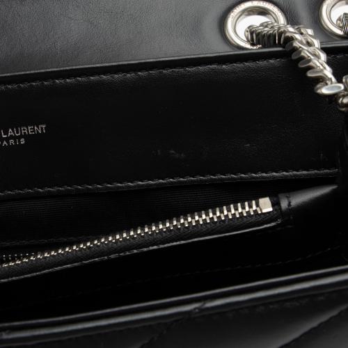 Saint Laurent Matelasse Calfskin Monogram LouLou Chain Medium Shoulder Bag