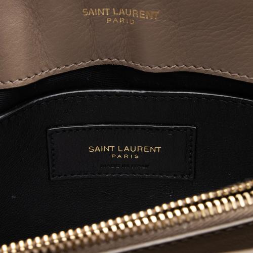 Saint Laurent Matelasse Canvas Monogram LouLou Chain Small Crossbody Bag
