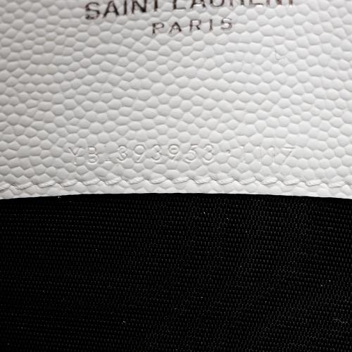Saint Laurent Matelasse Grain de Poudre Monogram Envelope Chain Wallet