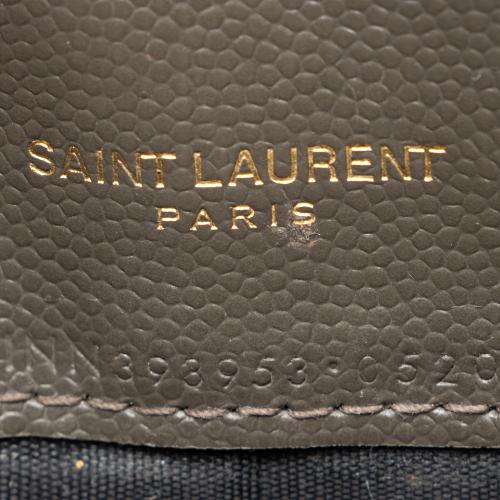 Saint Laurent Matelasse Grain de Poudre Monogram Envelope Chain Wallet