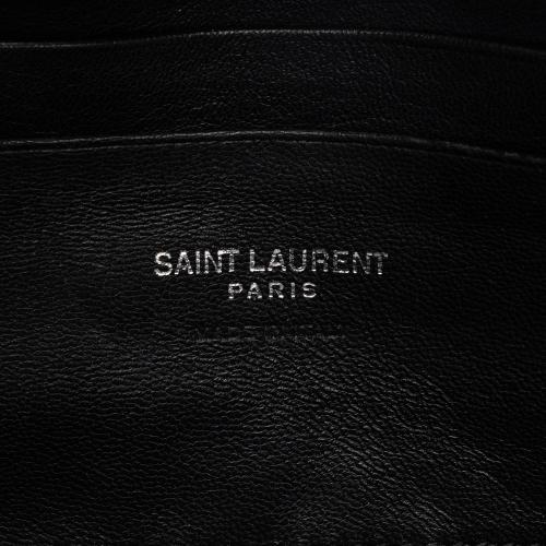YVES SAINT LAURENT Mini Lou Grain De Poudre Camera Bag Black