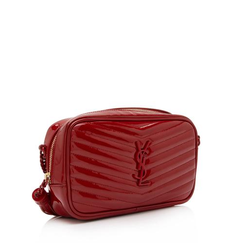 Saint Laurent Matelasse Patent Leather Monogram Lou Camera Bag