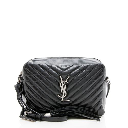 Saint Laurent Matelasse Shiny Calfskin Monogram Lou Camera Bag