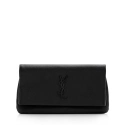 Saint Laurent Metallic Leather West Hollywood Fold Over Clutch