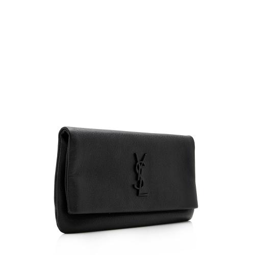 Saint Laurent Metallic Leather West Hollywood Fold Over Clutch