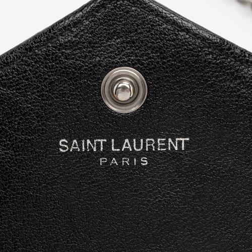 Saint Laurent Mixed Matelasse Calfskin Monogram Chain Wallet