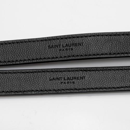Saint Laurent Envelope Flap Pouch In Mix Matelass Metallic Grain