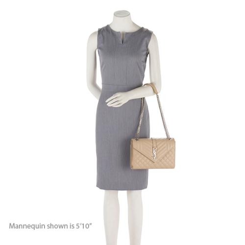 Saint Laurent Mixed Matelasse Leather Classic Monogram Medium Shoulder Bag