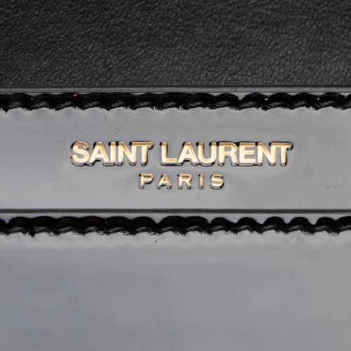 Saint Laurent Patent Leather Monogram Cassandra Medium Chain Bag