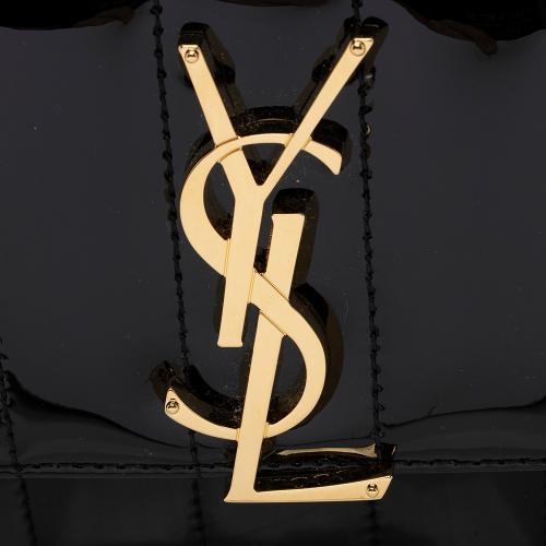 Saint Laurent Lambskin Matelasse Monogram Vicky Small Shoulder Bag