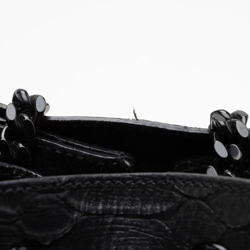 Saint Laurent Python Embossed Calfskin Mini Bucket Bag