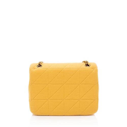 Saint Laurent Quilted Jersey Monogram Jamie Mini Shoulder Bag