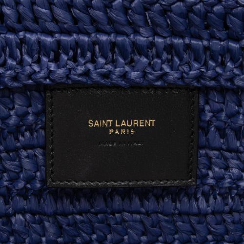 Saint Laurent Raffia Crochet Rive Gauche Tote