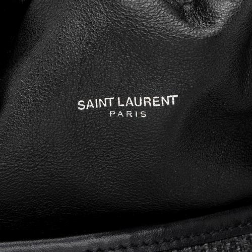 Saint Laurent Leather Teddy Small Bucket Bag