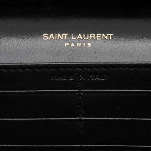 Saint Laurent Smooth Calfskin Monogram Cassandre Chain Wallet