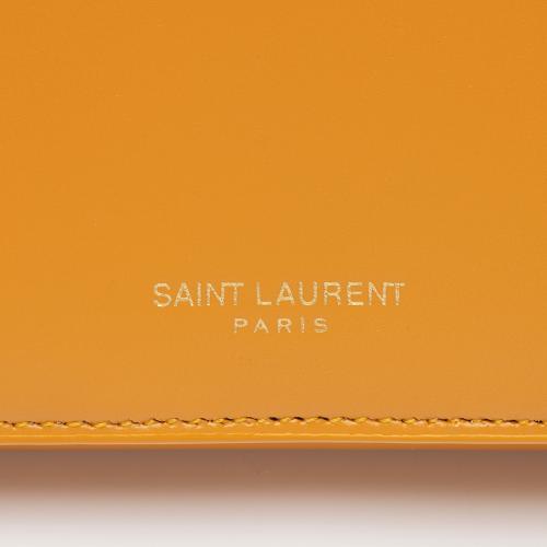 Saint Laurent Smooth Leather Mini Card Wallet on Chain