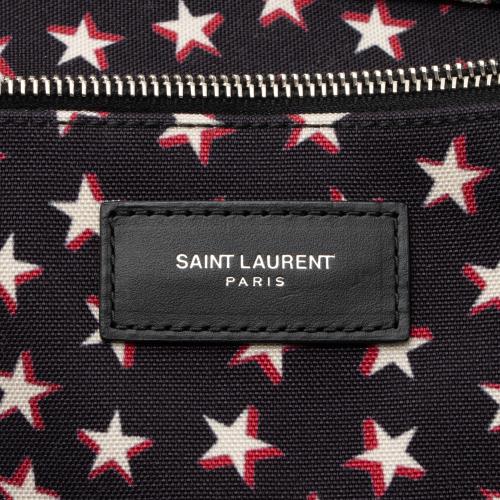 Saint Laurent Star Print Canvas City Sailor Backpack