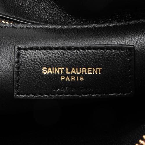 Saint Laurent Suede Monogram King Palm Crossbody Bag