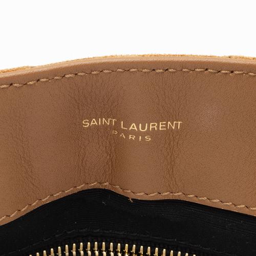 Saint Laurent Suede Monogram LouLou Chain Medium Shoulder Bag