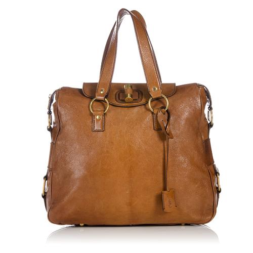 Yves Saint Laurent Leather Rive Gauche Tote