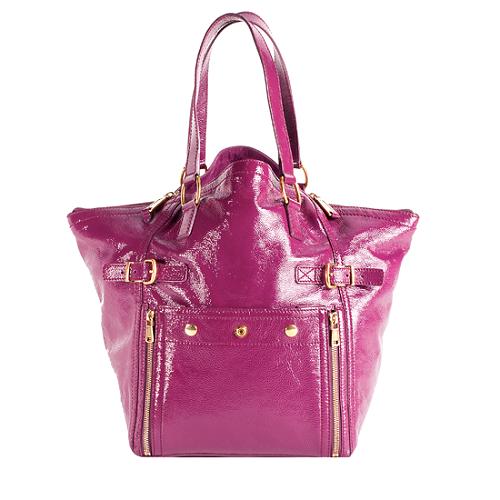 Yves Saint Laurent Patent Leather Downtown Small Tote
