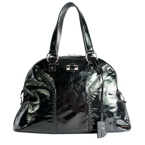 Yves Saint Laurent Patent Leather Muse Large Tote