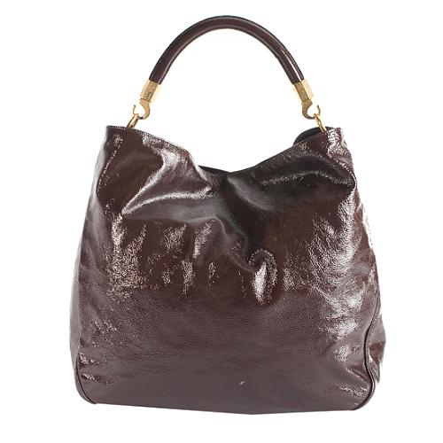 Yves Saint Laurent Patent Leather Roady Large Hobo Bag