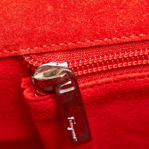 Salvatore Ferragamo Embossed Gancini Leather Shoulder Bag